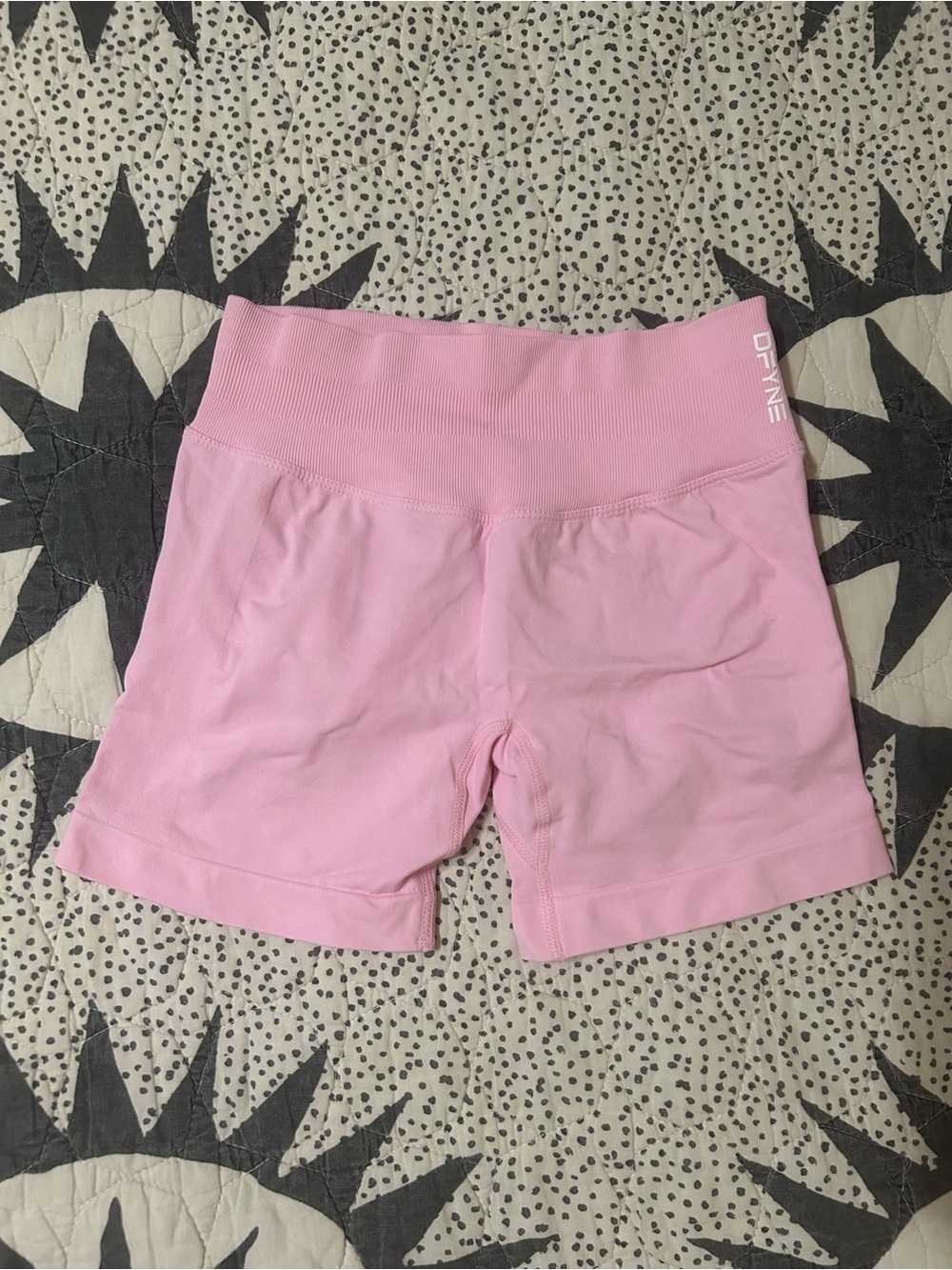 Pink High-Waist Athletic Bike Shorts